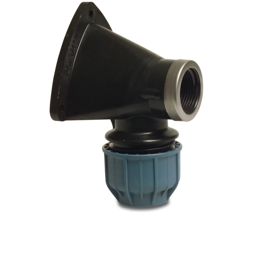 Muurplaat 90° - 25mm x 3/4"